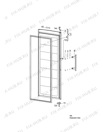 Взрыв-схема холодильника Electrolux EUF2943AOX - Схема узла C10 Door